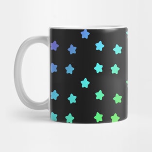 Black Rainbow Stars pattern Mug